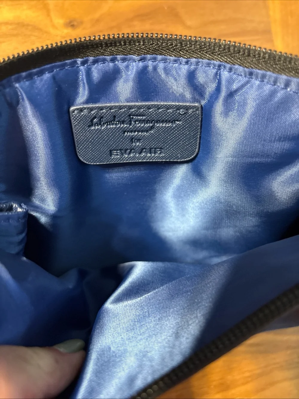EVA Air X Salvatore Ferragamo Toiletry Bag, Navy Blue